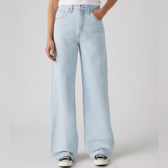 Levi’s Cinch Baggy Jeans Never Going To Change Light Wash 25x31 NWT - Picture 4 of 10